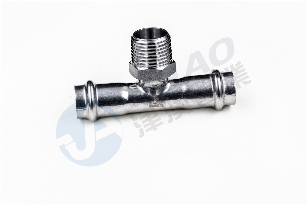 双卡压中小外丝三通